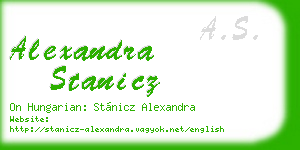 alexandra stanicz business card